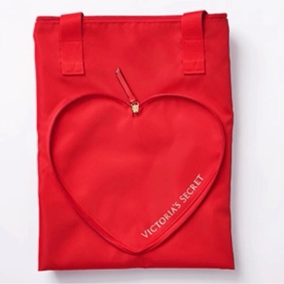 Victoria's Secret Red Heart Packable Tote Bag, a limited edition release NEW - Picture 3 of 10